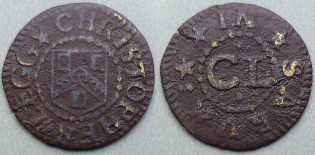 Salisbury, Christopher Legg farthing token Salisbury, Christopher Legg farthing token